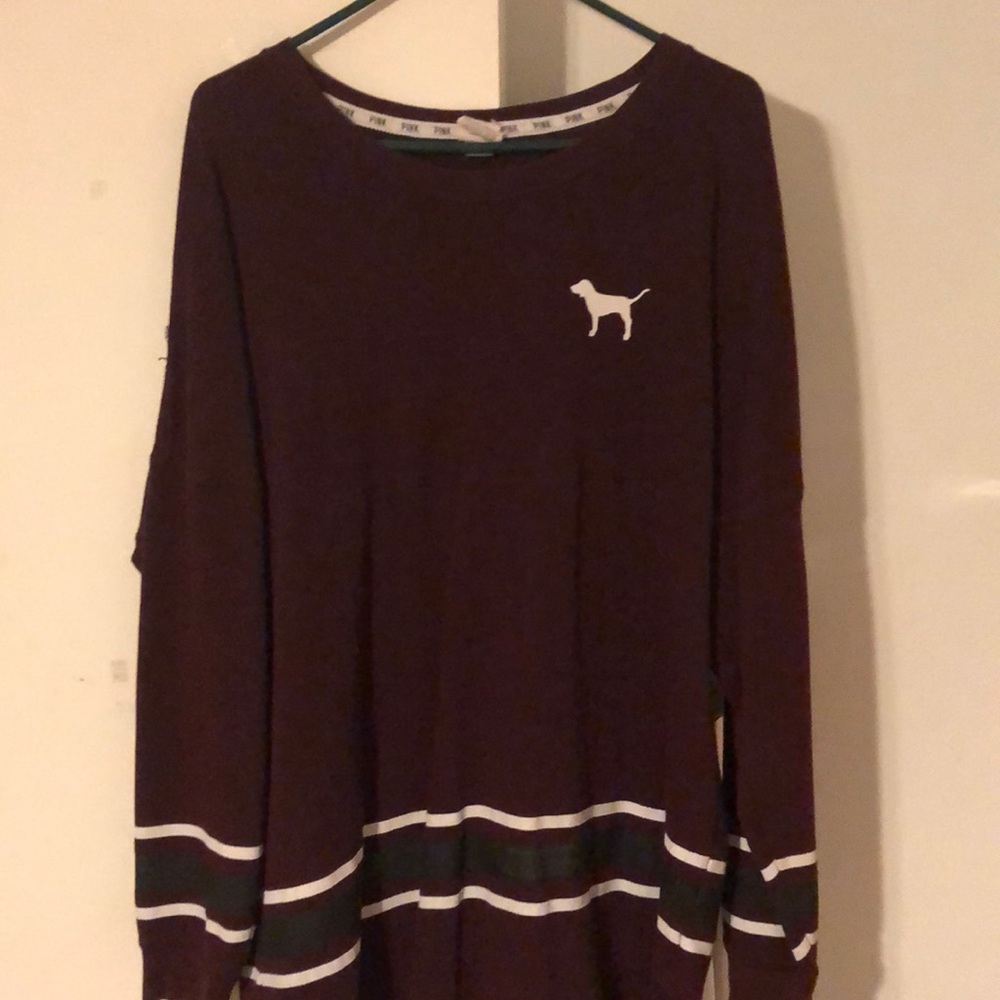 Burgundy Oversized PINK Shirt
